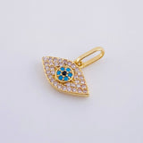 Dije Ojo Mistico 1.05 g / 1/2 in Oro Amarillo 18K