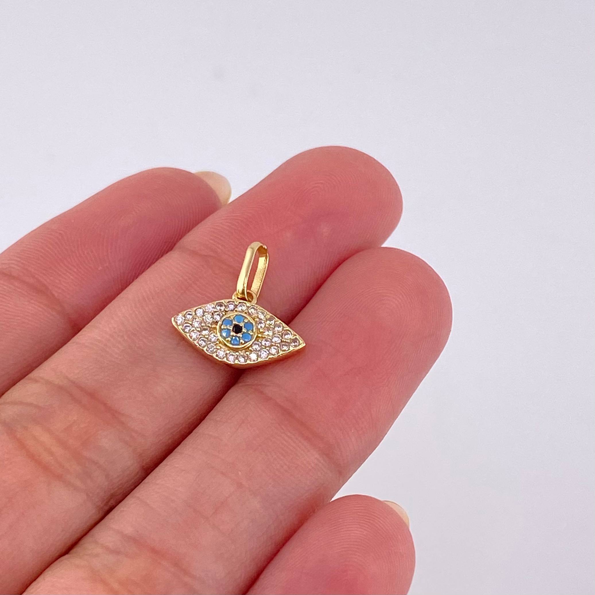 Dije Ojo Mistico 1.05 g / 1/2 in Oro Amarillo 18K
