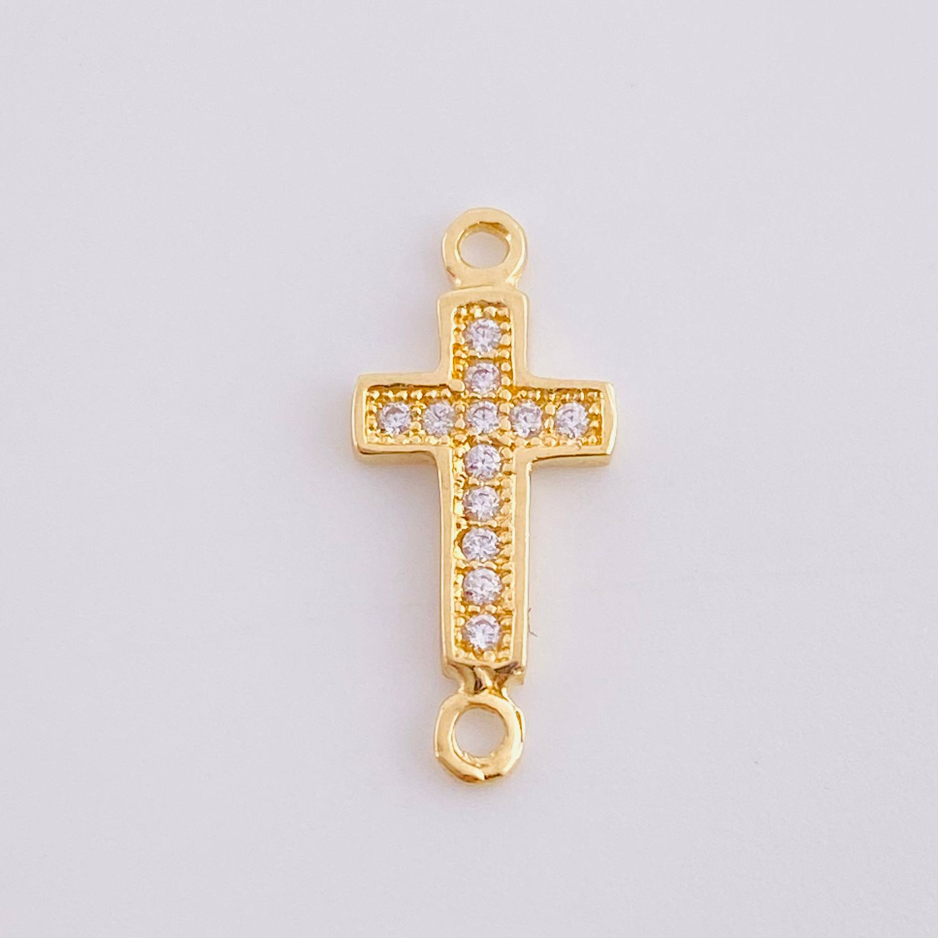 Herraje Cruz 0.55 g / 1/2 in Oro Amarillo 18K