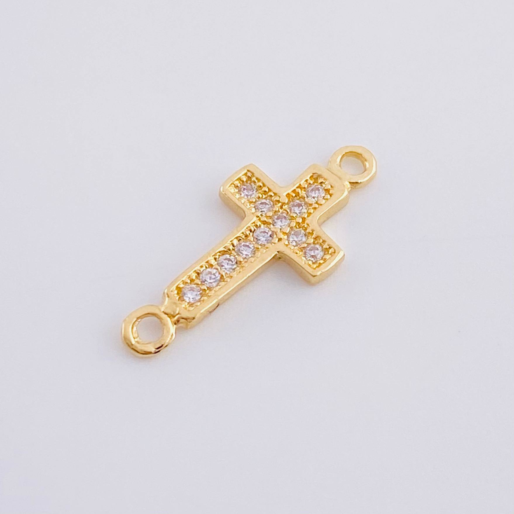 Herraje Cruz 0.55 g / 1/2 in Oro Amarillo 18K