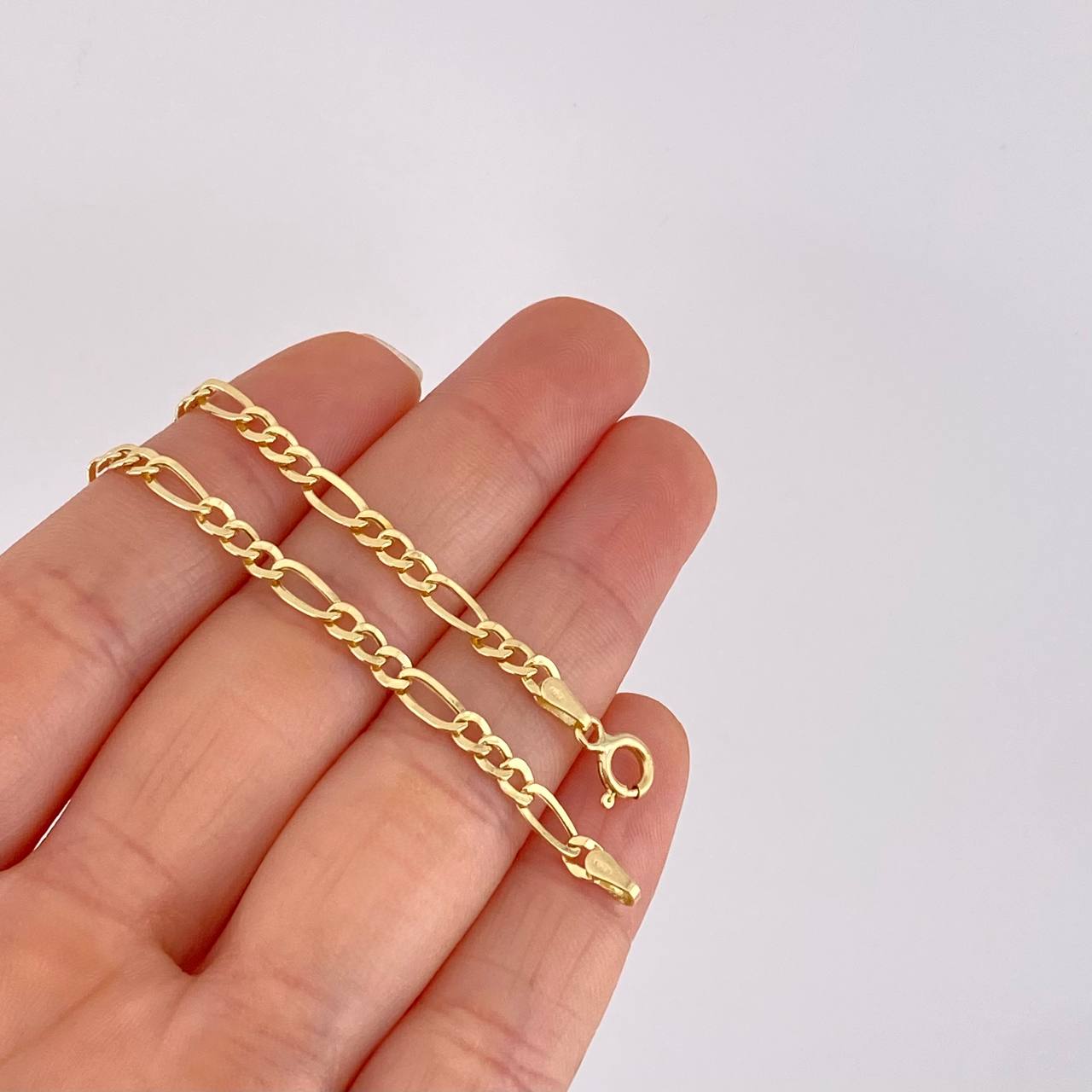 Pulso Figaro 1.55g / 7 1/2 in / 3.55mm Oro Amarillo 18K