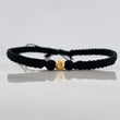 Pulsera Tejida Negra 5Mm 1 Und Oro Amarillo 18K