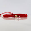Pulsera Tejida Roja 5Mm 1 Und Oro Amarillo 18K