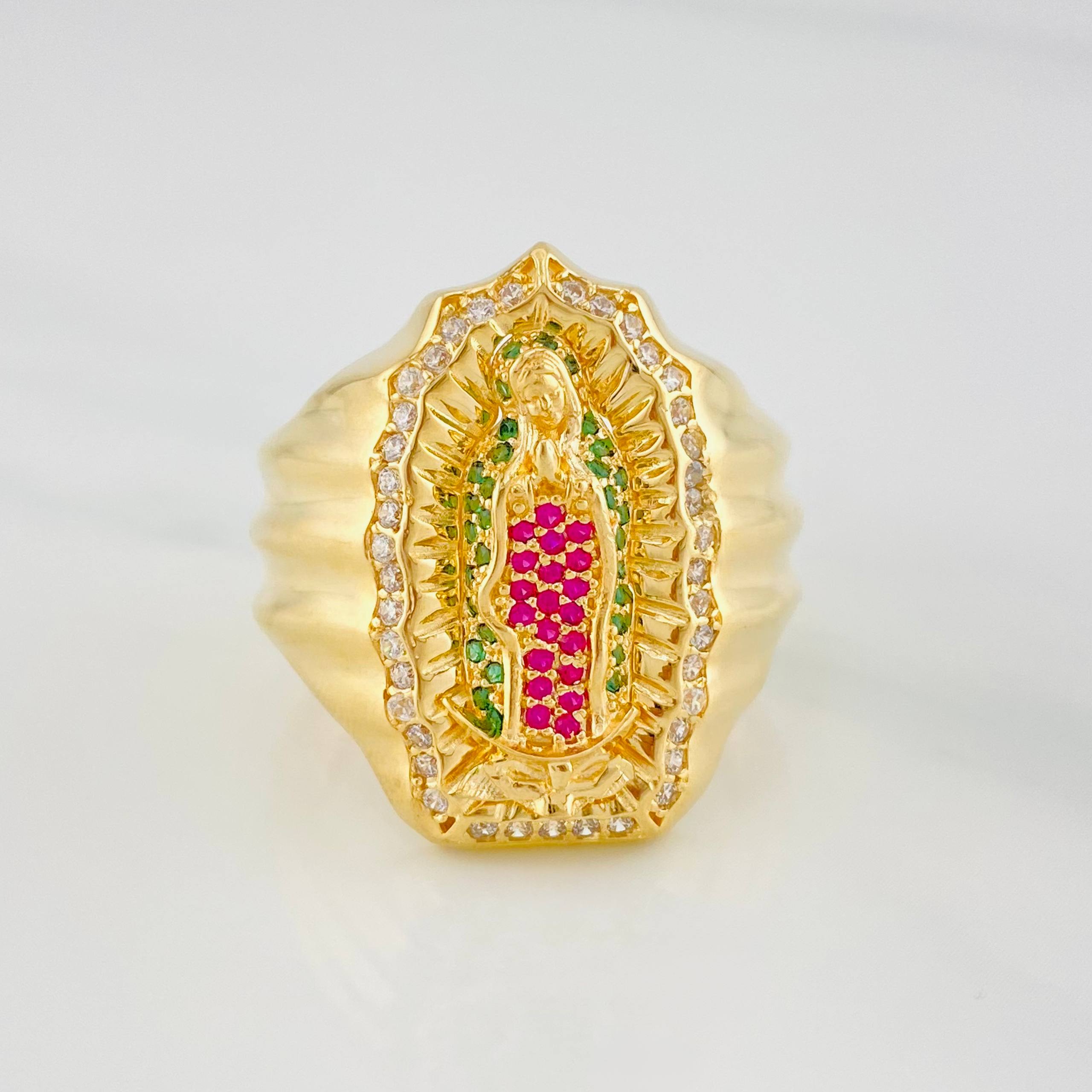 Anillo Virgen Guadalupe 14.5 g / T11 3/4 Oro Amarillo 18K