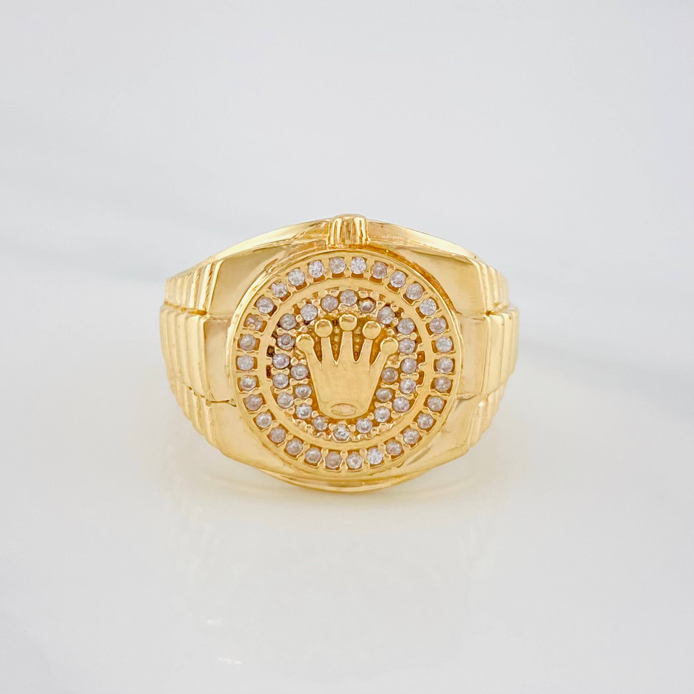 Anillo Correa Corona 7.1 g / T10 Oro Amarillo 18K