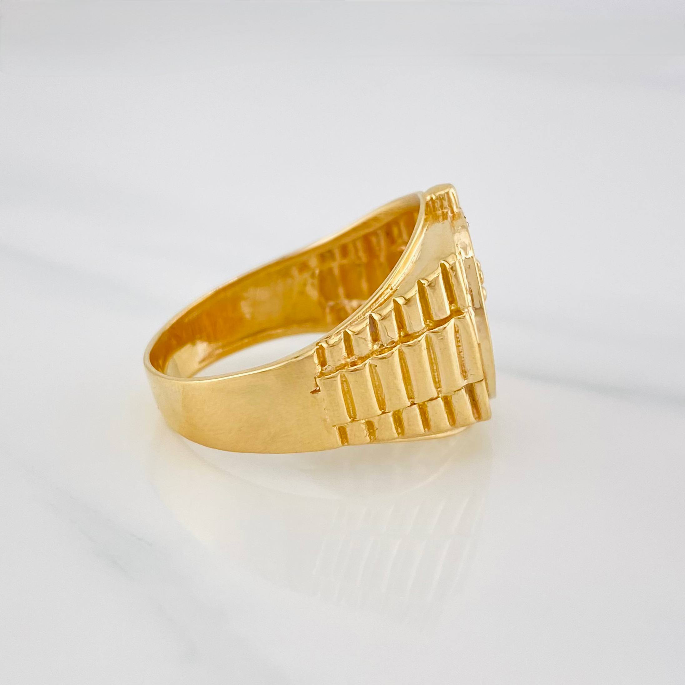 Anillo Correa Corona 7.1 g / T10 Oro Amarillo 18K