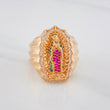 Our Lady of Guadalupe Ring 13.6 g / Size 10 3/4 18K Rose Gold