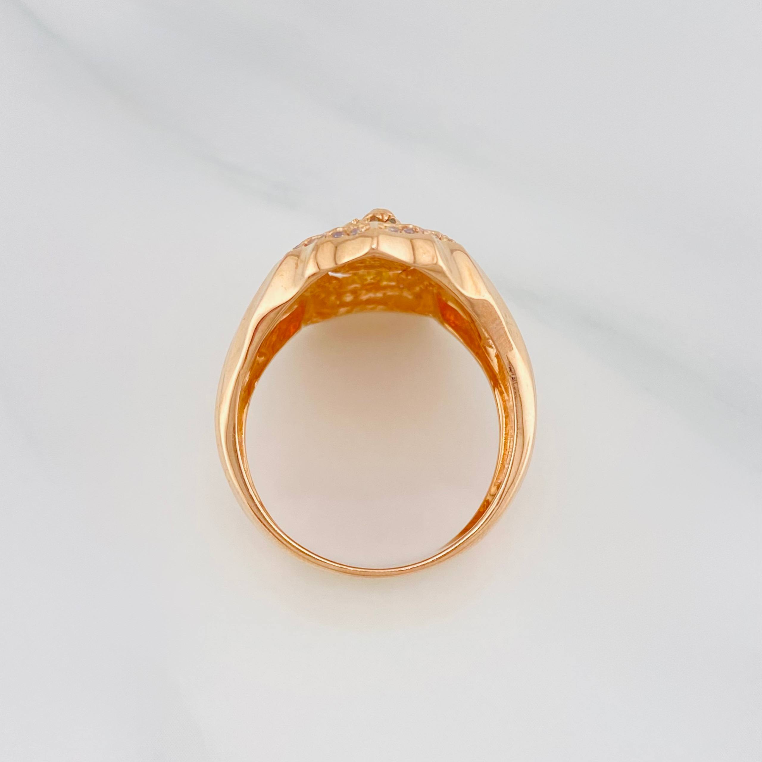 Our Lady of Guadalupe Ring 13.6 g / Size 10 3/4 18K Rose Gold