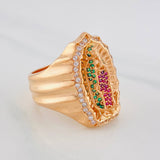 Our Lady of Guadalupe Ring 13.6 g / Size 10 3/4 18K Rose Gold