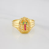 Our Lady of Guadalupe Ring 4.35 g / T8 18K Yellow Gold