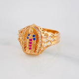 Anillo Virgen Guadalupe 3.55 g / T8 Oro Rosa 18K