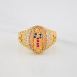Ring Virgin Guadalupe 4.7 g / T7 3/4 Three Golds 18K