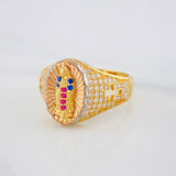 Ring Virgin Guadalupe 4.7 g / T7 3/4 Three Golds 18K