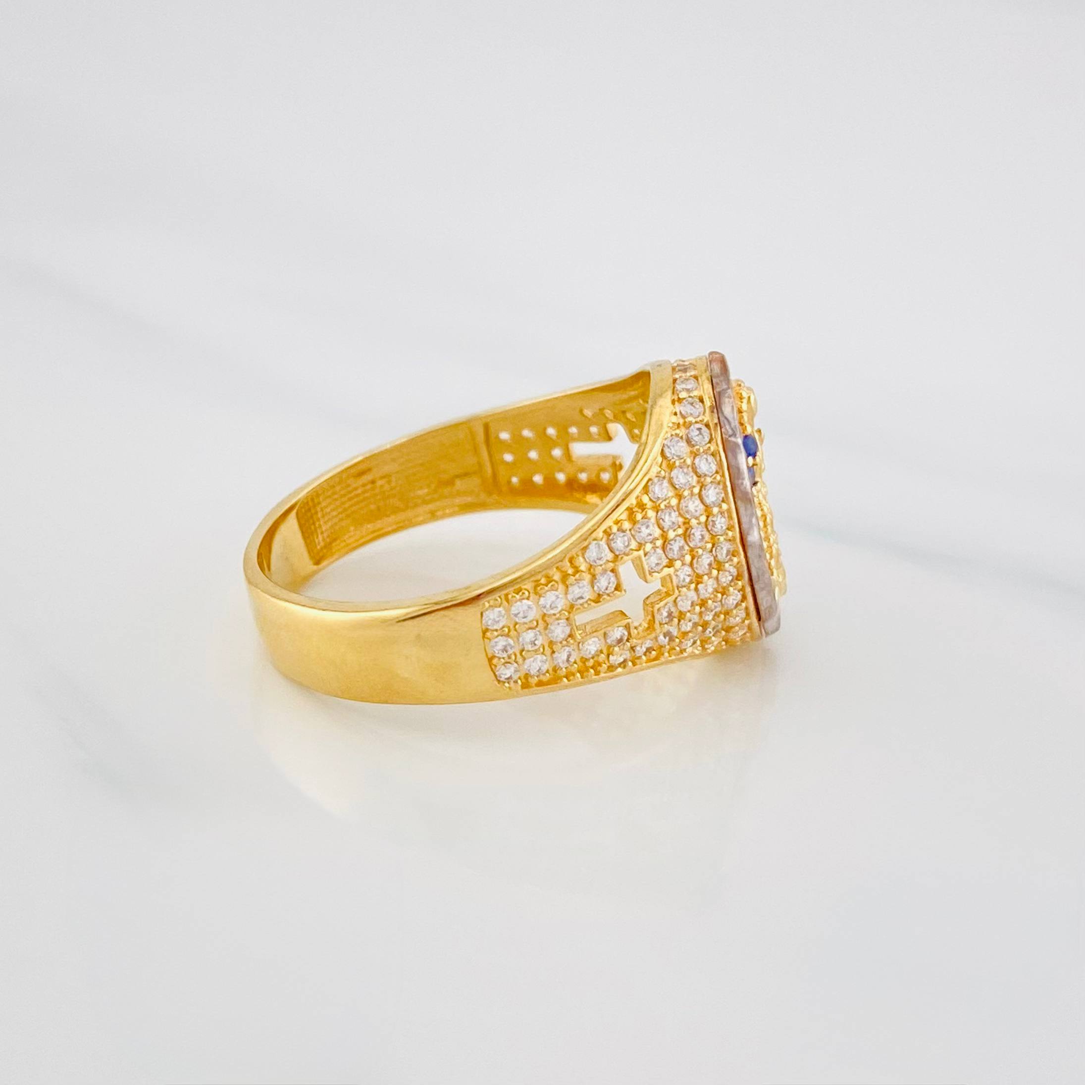 Ring Virgin Guadalupe 4.7 g / T7 3/4 Three Golds 18K