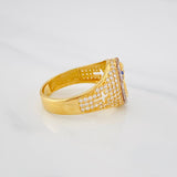 Ring Virgin Guadalupe 4.7 g / T7 3/4 Three Golds 18K