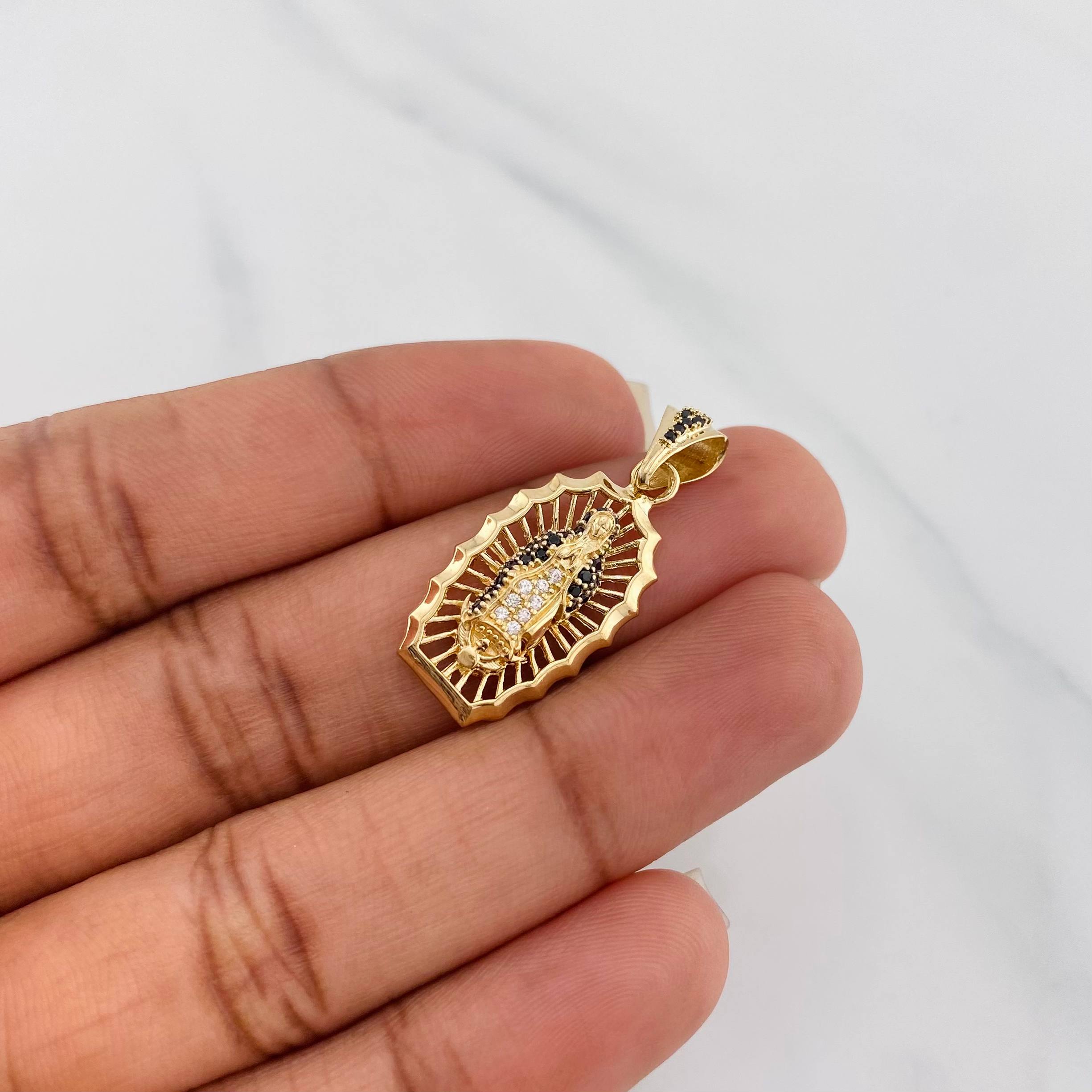 Pendant Virgin of Guadalupe 3.15 g / 1 1/4 in 18K Yellow Gold