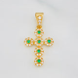 Dije Cruz Tupida 1.85 g / 1 1/4 in Oro Amarillo 18K