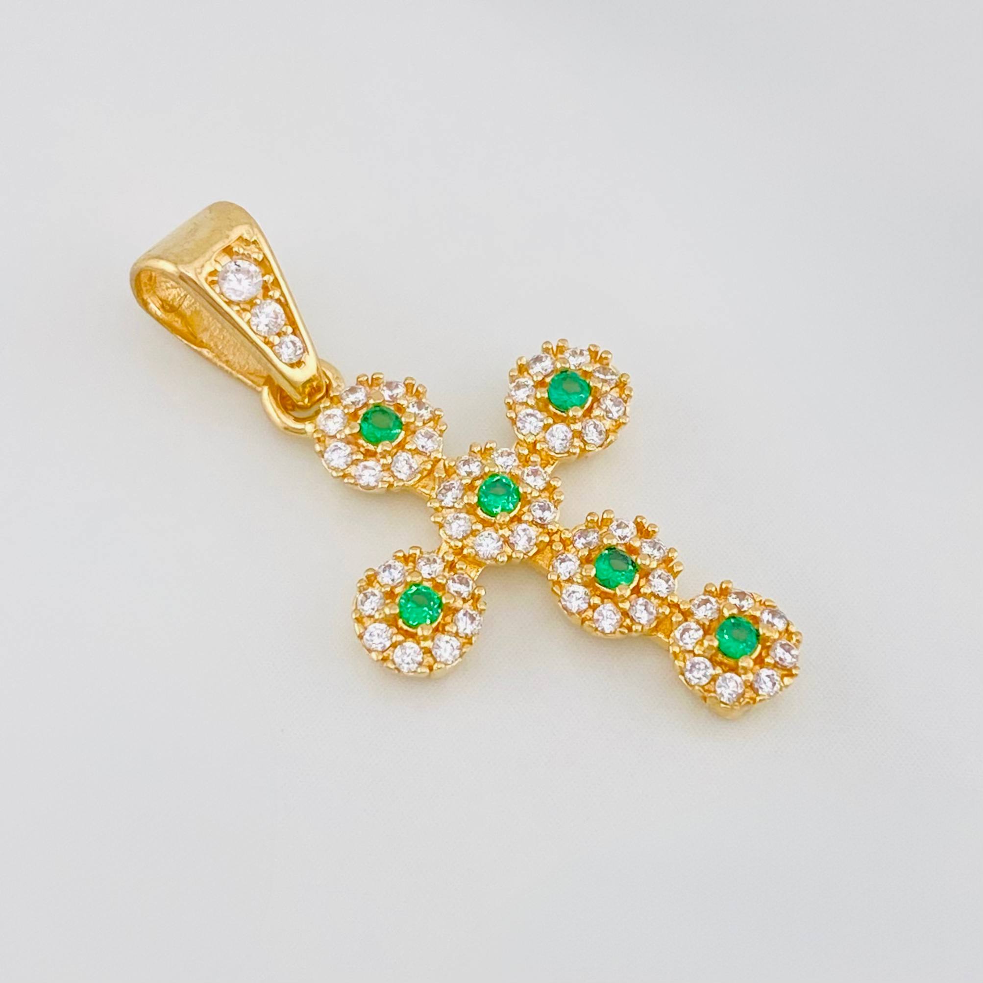Dije Cruz Tupida 1.85 g / 1 1/4 in Oro Amarillo 18K