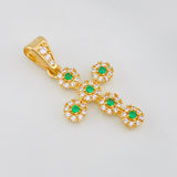 Dije Cruz Tupida 1.85 g / 1 1/4 in Oro Amarillo 18K