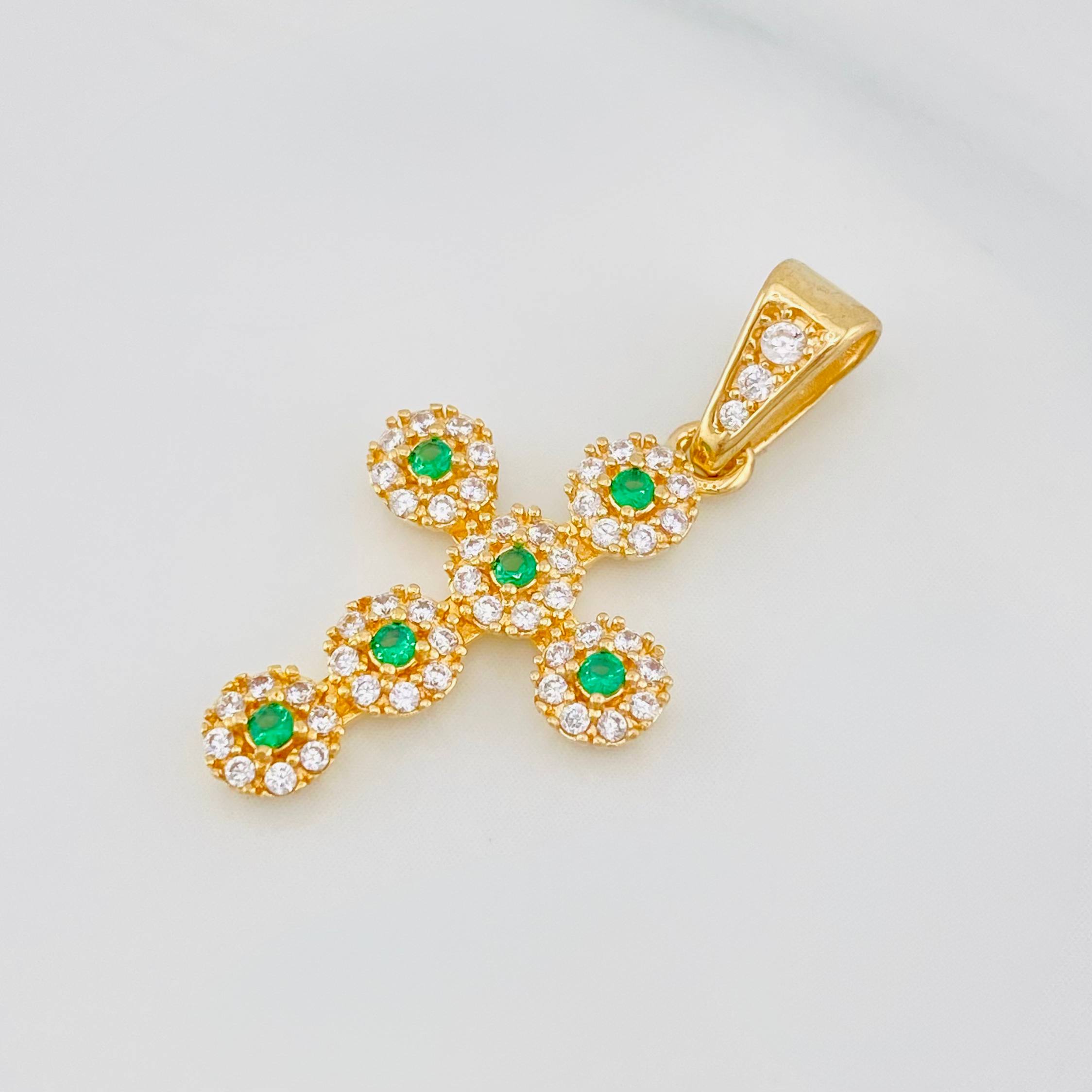 Dije Cruz Tupida 1.85 g / 1 1/4 in Oro Amarillo 18K