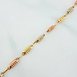 Tobillera Rustica Barril 3.2 g / 9 3/4 in / 3.5 mm Tres Oros 18K