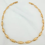 Tobillera Rustica Barril 3.65 g / 9 3/4 in / 3.6 mm Oro Amarillo 18K