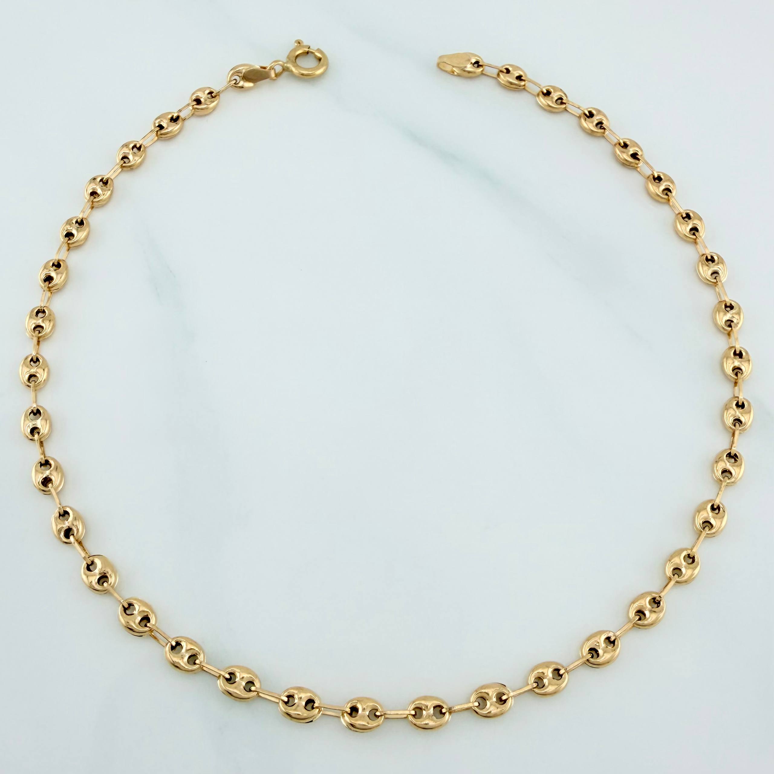 18K Yellow Gold Anklet Gc 3.15 g / 10 in / 3.5 mm