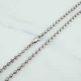 Cadena Militar Media Luna 18 g / 23 3/4 in / 3 mm Oro Blanco 18K