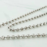 Cadena Militar Media Luna 18 g / 23 3/4 in / 3 mm Oro Blanco 18K