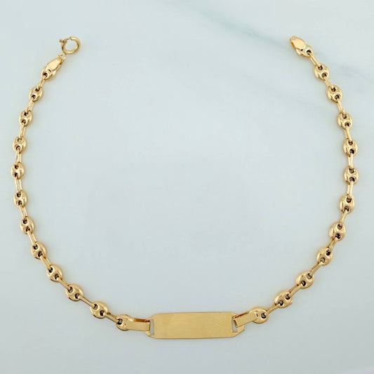 Pulso Bebé GC Placa Octagonal 1.95gr / 6 1/2 in / 3.2mm Oro Amarillo 18K %