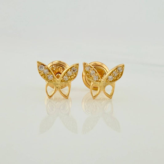 Topos Mariposa 0.85gr / 7mm Oro Amarillo 18K &