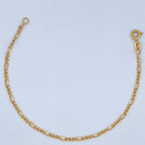 Figaro Bracelet 1.45gr / 19cm / 18K Yellow Gold +1 &
