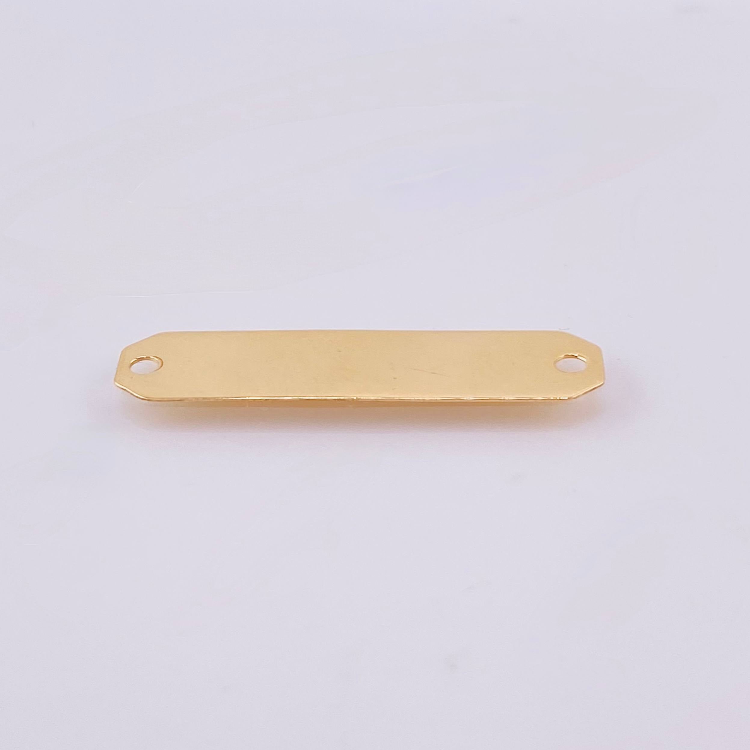 Charm Octagonal Plate 0.8gr / 1 in / 18K Yellow Gold ©