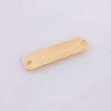 Herraje Placa Rectangular Ovalada 0.7gr / 1 1/4 in / Oro Amarillo 18K