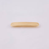 Herraje Placa Rectangular Ovalada 0.7gr / 1 1/4 in / Oro Amarillo 18K