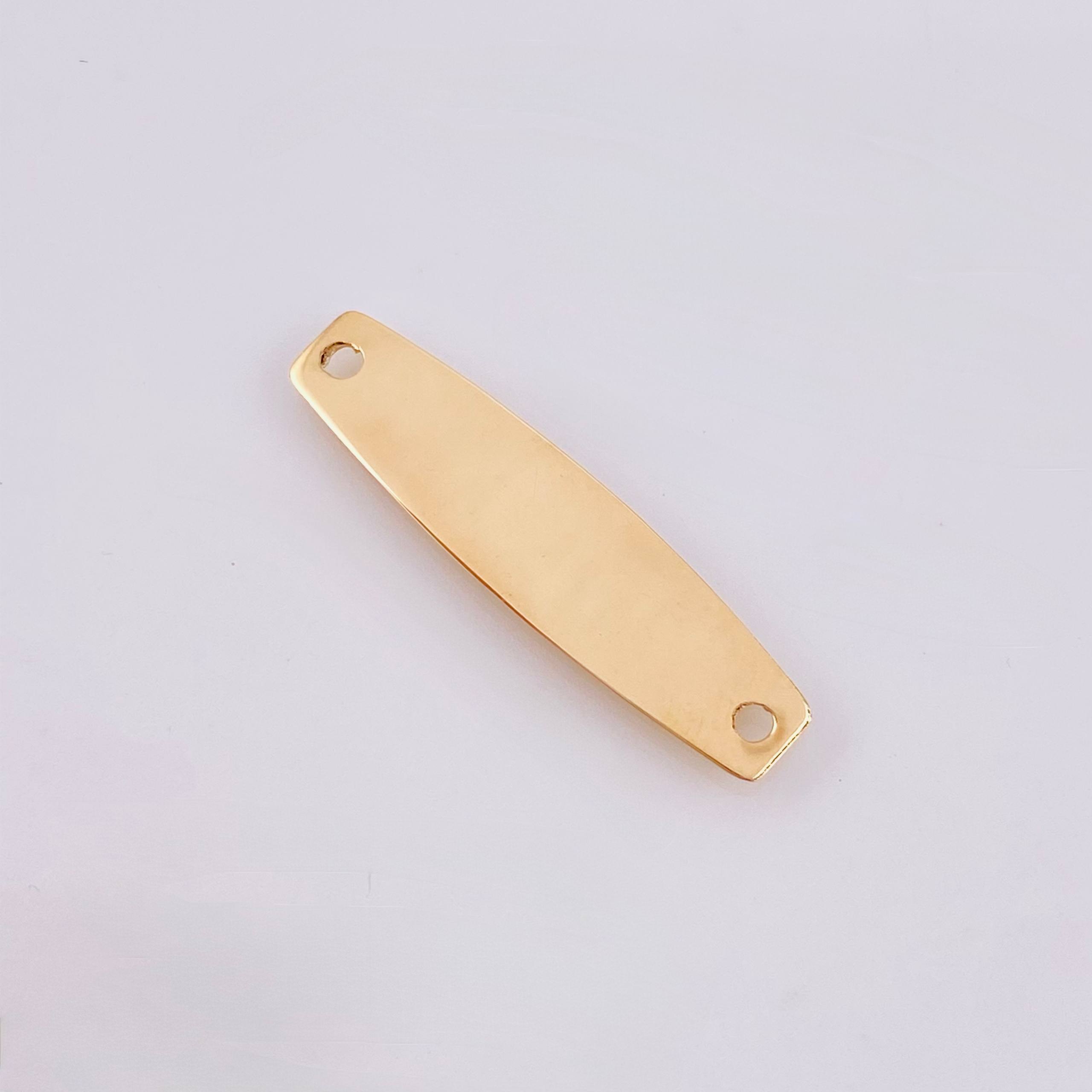 Herraje Placa Hexagonal 0.5gr / 1 1/4 in / Oro Amarillo 18K