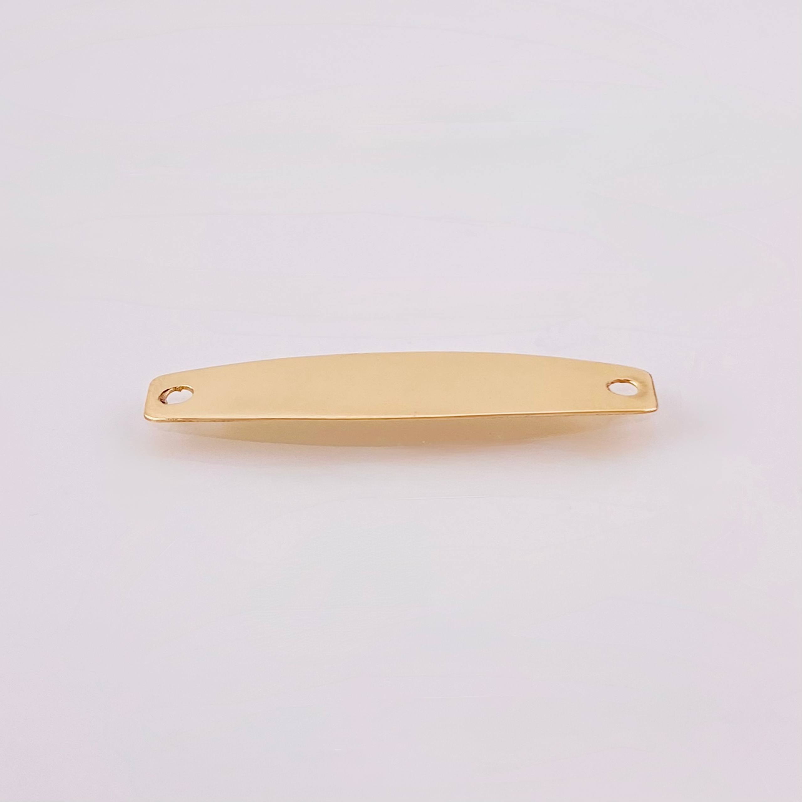 Herraje Placa Hexagonal 0.5gr / 1 1/4 in / Oro Amarillo 18K