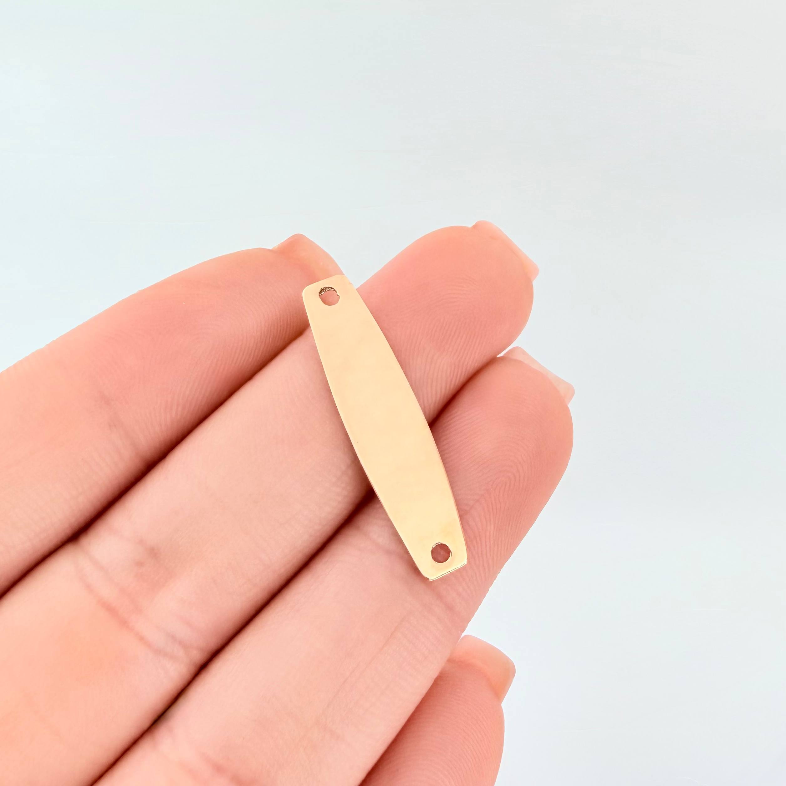 Herraje Placa Hexagonal 0.5gr / 1 1/4 in / Oro Amarillo 18K