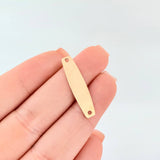 Charm Hexagonal Plate 0.7gr / 1 in / 18K Yellow Gold