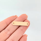 Charm Oval Plate 0.8 g / 1 in 18K Yellow Gold