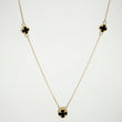 Cadena Aro Seguido Trebol Negro 3.05gr / 18 1/4 in / 0.9mm Oro Amarillo Nac.Esp. 18K ©
