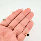 Cadena Aro Seguido Trebol Negro 3.1gr / 17 3/4 in / 0.8mm Oro Amarillo Nac.Esp. 18K *