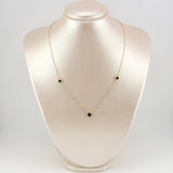 Cadena Aro Seguido Trebol Negro 3.05gr / 18 1/4 in / 0.9mm Oro Amarillo Nac.Esp. 18K ©
