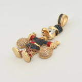 Dije Pato Bolsas De Dinero 15.4gr / 2 1/4 in / Dos Oros Amarillo Blanco 18K ©