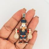 Dije Pato Bolsas De Dinero 15.4gr / 2 1/4 in / Dos Oros Amarillo Blanco 18K ©