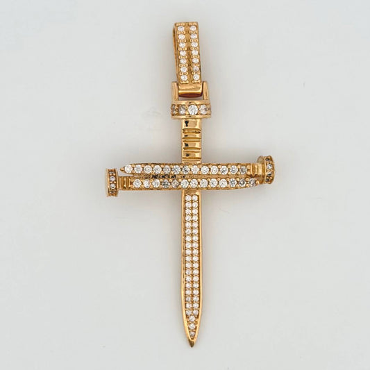 Dije Cruz Clavos 6.85gr / 2 1/4 in / Oro Amarillo 18K ©
