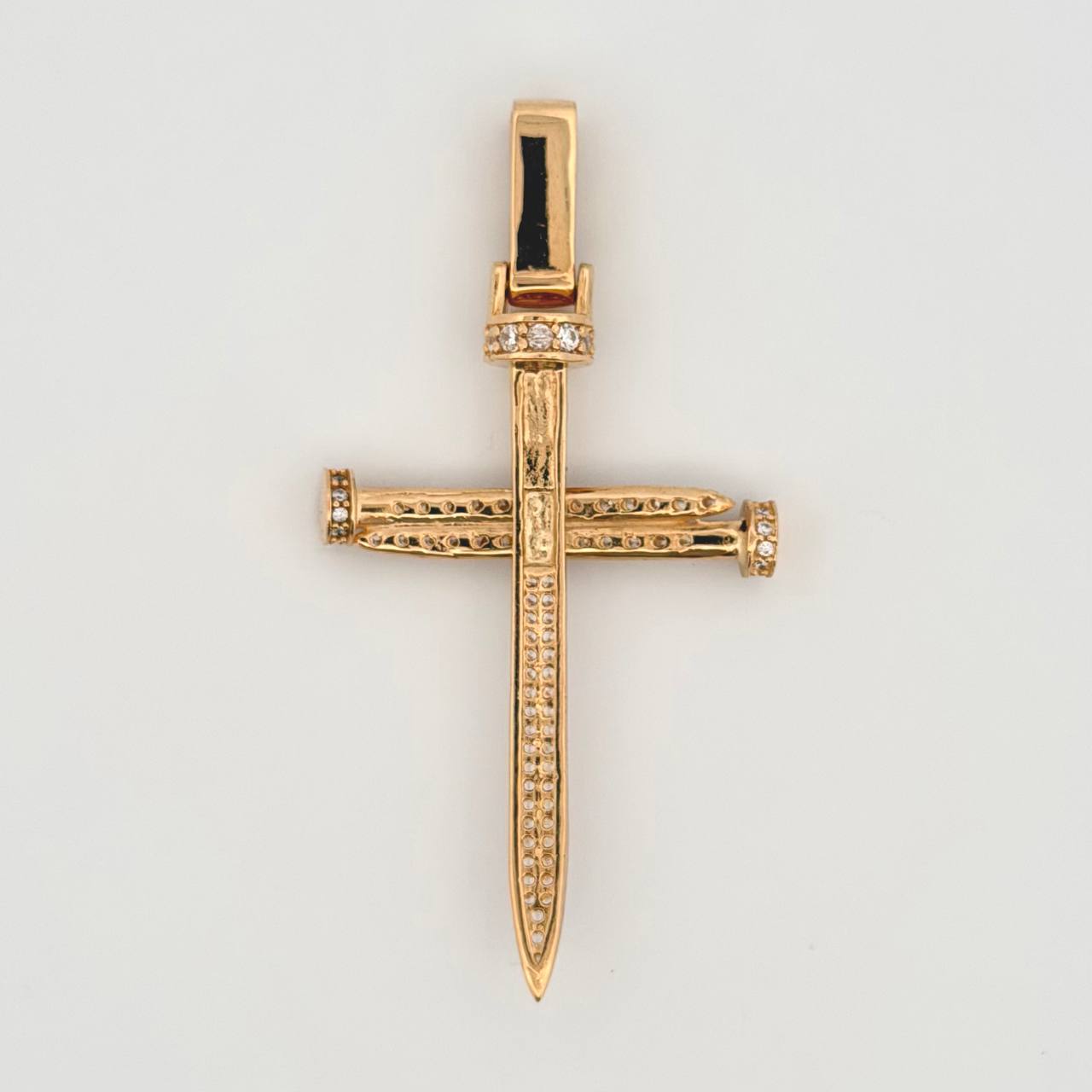 Pendant Nail Cross 6.8gr / 2 1/4 in / Yellow Gold 18K