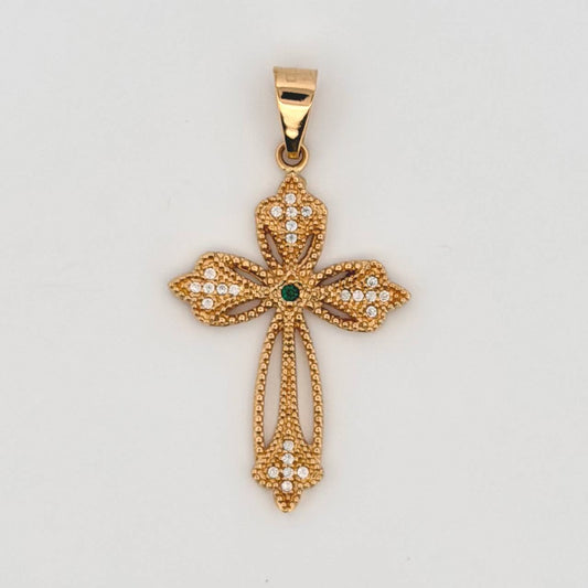 Dije Cruz Aristica 3.4gr / 1 3/4 in / Oro Amarillo 18K ©