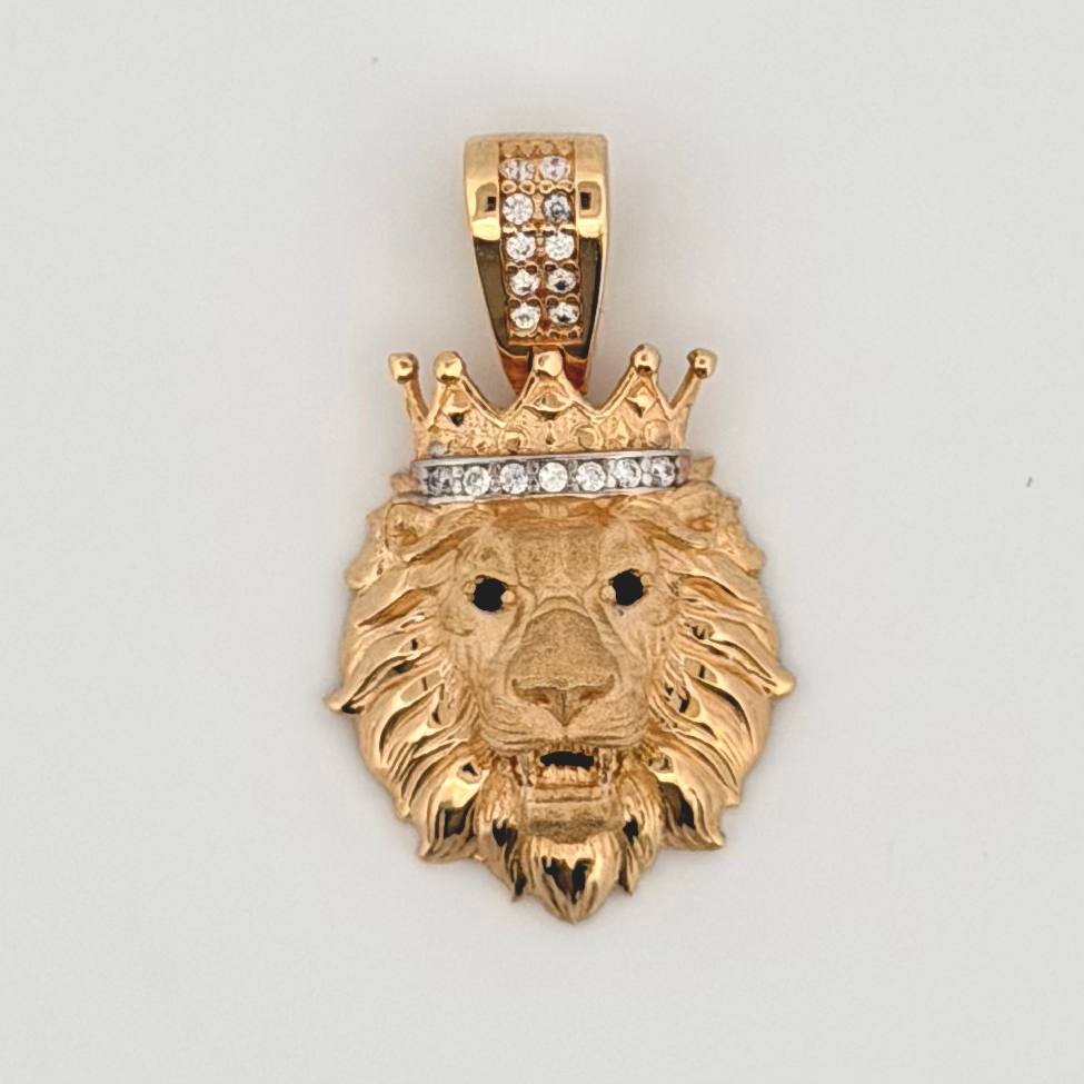 Dije León Corona 3.95gr / 1 in / Oro Amarillo 18K ©