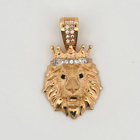 Dije León Corona 3.95gr / 1 in / Oro Amarillo 18K ©